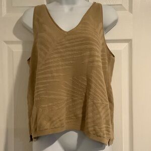 SOUTHERN TIDE Womens Tan Resortwear Neutral Coastal Grandma Sleeveless Sweater L